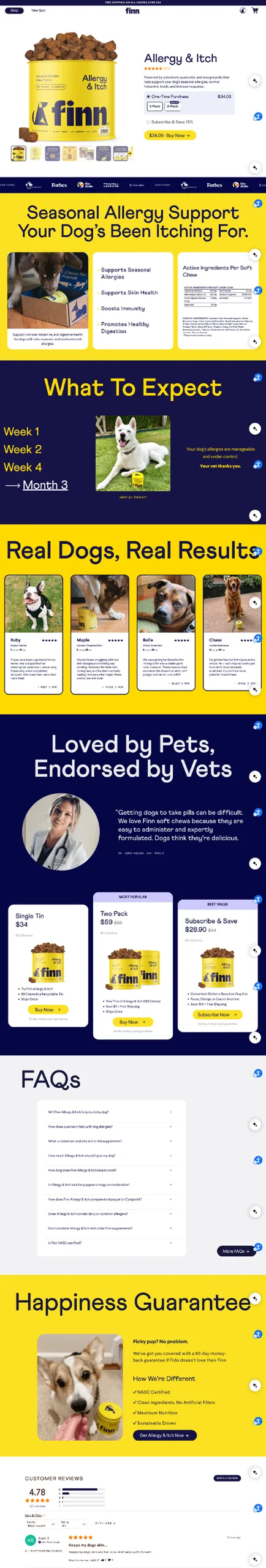 Petfinn — Allergy And Itch desktop