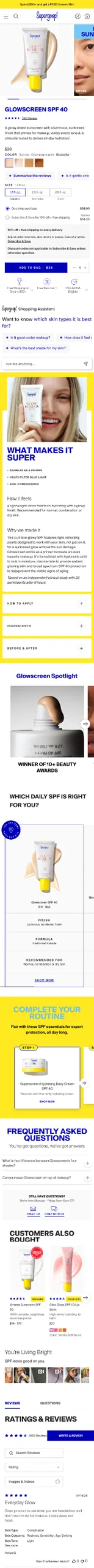 Supergoop — Glowscreen Spf 40 mobile